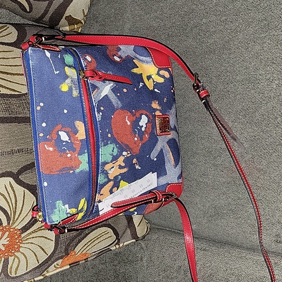 Dooney & Bourke Bags Dooney Bourke Graffiti Print Navy Crossbody